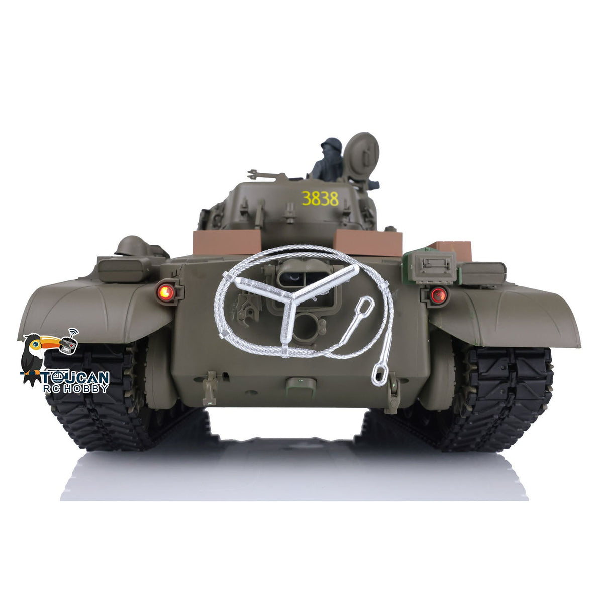TOUCAN RC HOBBY Heng Long 1/16 TK7.0 Plastic 3838 USA M26 Pershing 3839 Walker Bulldog M41A3 RTR RC Tank Armored Vehicle Model IR BB 360 Degrees Turret Smoke