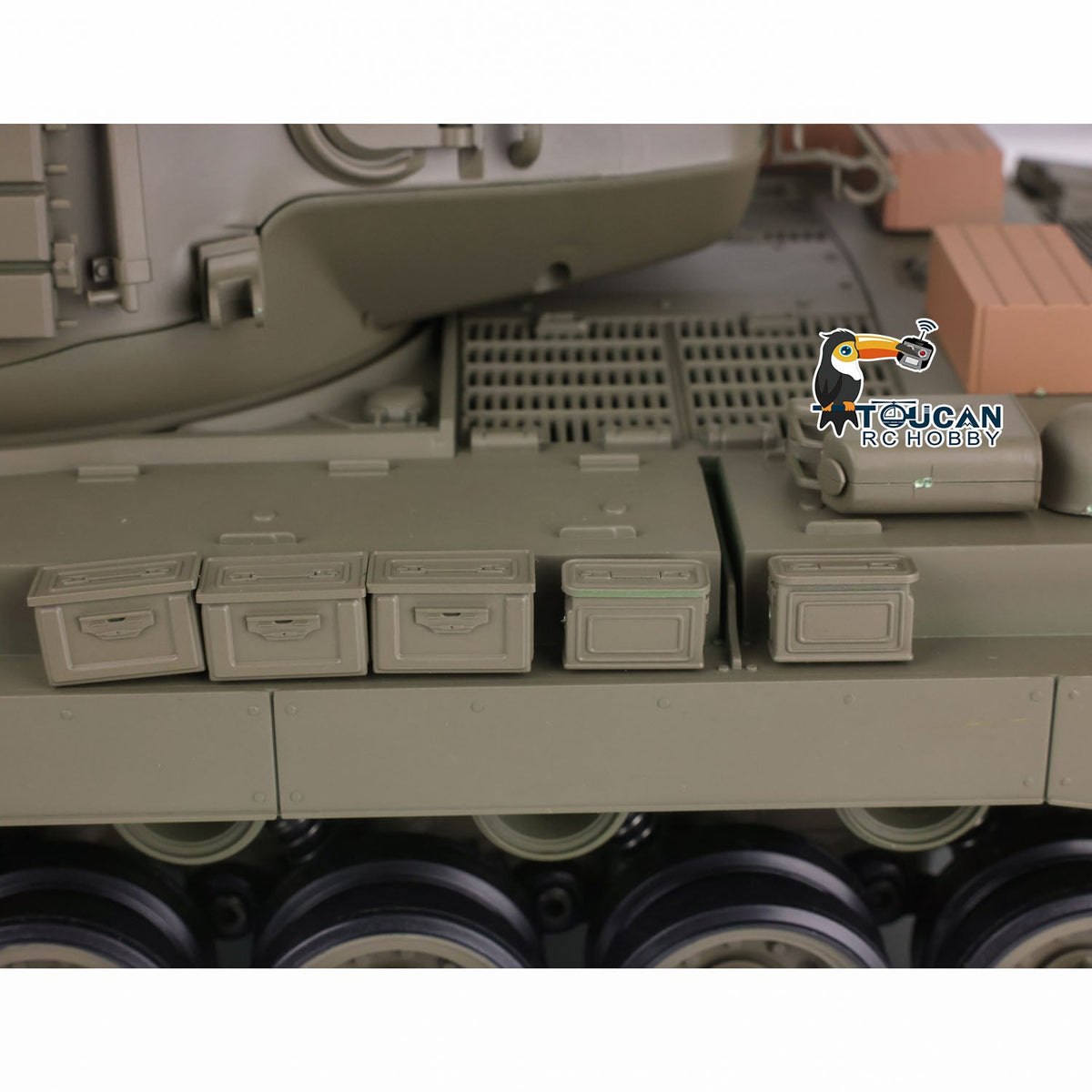 TOUCAN RC HOBBY Heng Long 1/16 Plastic TK7.0 3838 M26 RTR RC Tank Steel Gearbox FPV 360 Degrees Turret Infrared System Smoke BB Unit Sounds Lights