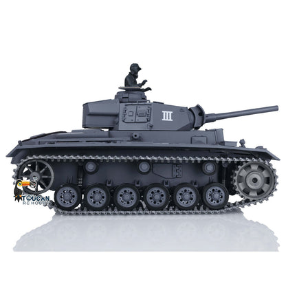 TOUCAN RC HOBBY Heng Long 1/16 TK7.0 Promotion Panzer III L RTR RC Tank 3848 Infrared Combat BB 360 Degrees Turret Smoke Metal Tracks Sprockets Idlers Barrel