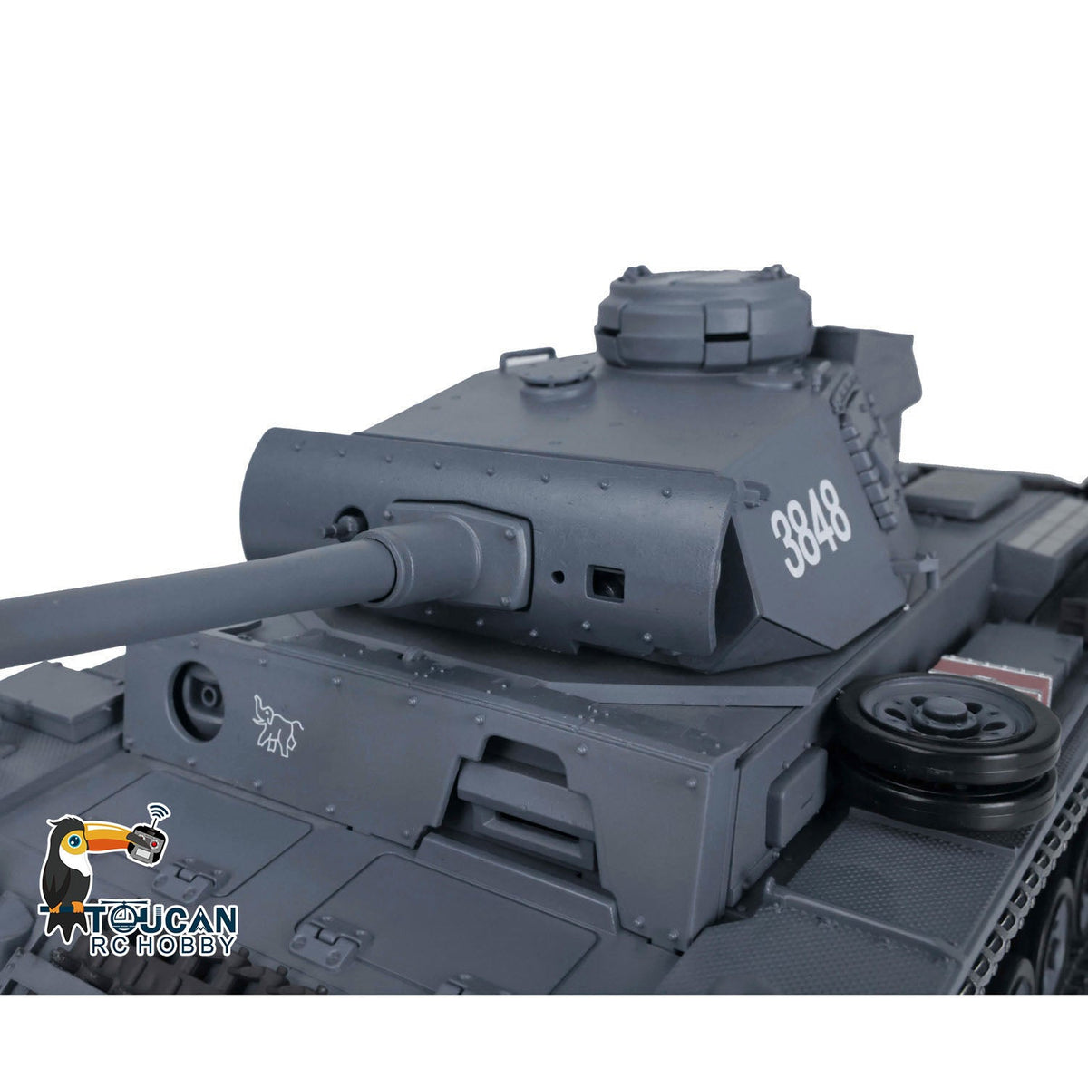 TOUCAN RC HOBBY Heng Long 1/16 TK7.0 Promotion Panzer III L RTR RC Tank 3848 Infrared Combat BB 360 Degrees Turret Smoke Metal Tracks Sprockets Idlers Barrel