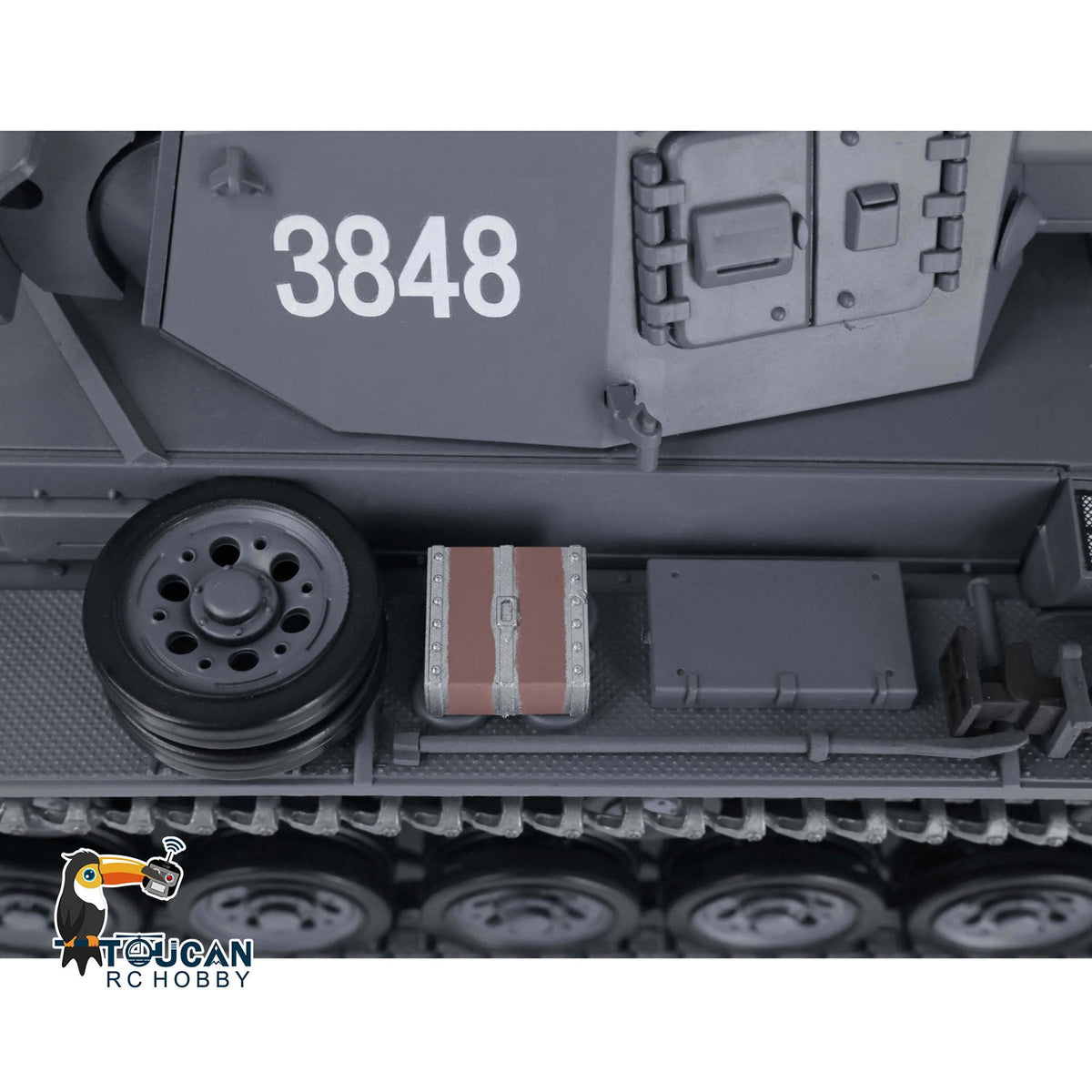 TOUCAN RC HOBBY Heng Long 1/16 TK7.0 Promotion German Panzer III L RTR RC Tank 3848 FPV 360 Degrees Turret IR BB Smoke Metal Barrel Idlers Sprockets Wheels Tracks Gearbox