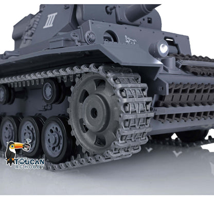 TOUCAN RC HOBBY Heng Long 1/16 TK7.0 Promotion German Panzer III L RTR RC Tank 3848 FPV 360 Degrees Turret IR BB Smoke Metal Barrel Idlers Sprockets Wheels Tracks Gearbox