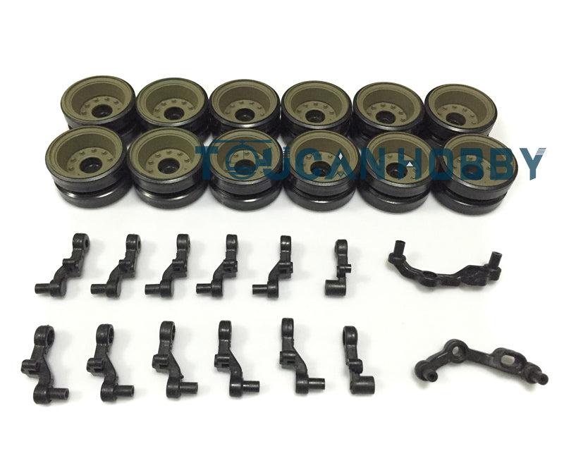 TOUCAN RC HOBBY Plastic Tracks Sprockets Road Driving Wheels Suspension Bars Idlers Stickers Decoration Parts Bag For Heng Long 1/16 USA M26 Pershing 3838 RC Tank