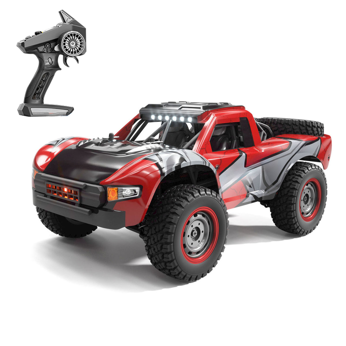 TOUCAN RC HOBBY JJRC 1/14 RC High Speed 48KM/H Off Road Vehicle Electric 4WD Remote Control Car Q130A Carbon Brush Motor 17G Servo LED Lights RTR