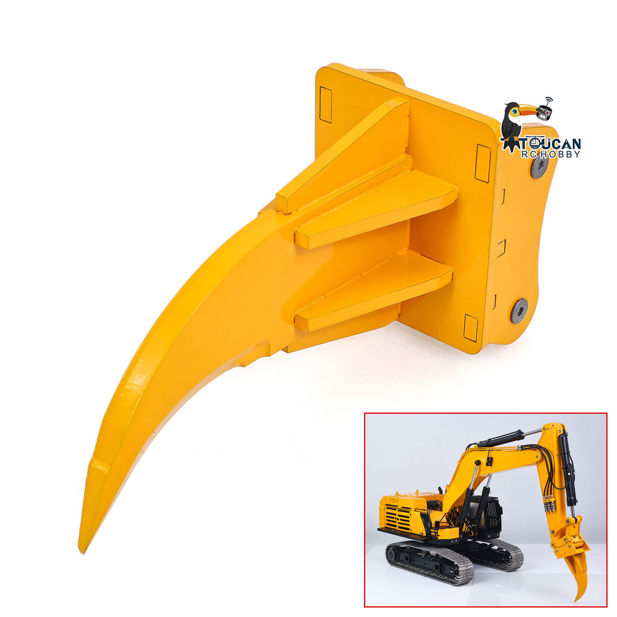 TOUCAN RC HOBBY New Product Metal Hydraulic Shear Electric Hammer Bucket for 1/12 RC Hydraulic Digger C395 LR976  Remote Control Construction Vehicles Excavator