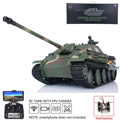 TOUCAN RC HOBBY Heng Long 1/16 TK7.0 Plastic German Jadpanther 3869 RTR RC Tank FPV Infrared Combat BB Unit Smoke Steel Gearbox Metal Barrel