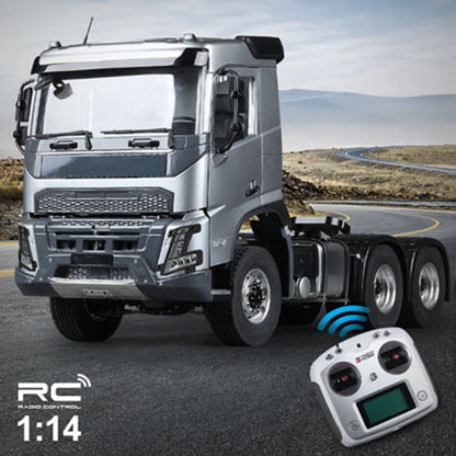 TOUCAN RC HOBBY Double E 1/14 6*6 RC Tractor Truck FMX Remote Control Simulation Vehicle 2Speed Metal Chassis Rail Axle Locks Sound System
