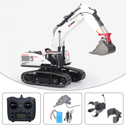 TOUCAN RC HOBBY US Stock 1/14 HUINA RC Metal Remote Controlled Excavator 1594 594 2.4G Radio Light Battery USB 22CH Sound