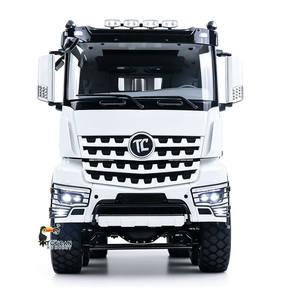 TOUCAN RC HOBBY MODO 3348 1/14 Metal 8x8 RC Hydraulic Dump Truck PNP RTR 2-Speed Gearbox Differential Locks Hobbywing Brushless Motor ESC Light Sound for Enthusiasts