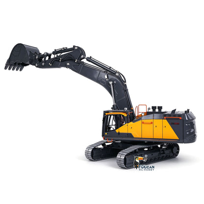TOUCAN RC HOBBY MTModel EC950 1/14 Metal RC Hydraulic Excavator Dual Pump Digger Model 8CH Valve Ripper Light Sound Brushless Drive Motor Display Screens for Adult