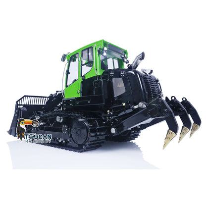 TOUCAN RC HOBBY LESU LR636 Chargeuse hydraulique radiocommandée en métal 1/14 B0014 Moteur d'entraînement sans balais Crochet arrière Charrue arrière Télécommande PL18EV Lite Distributeur hydraulique 4 voies Système son et lumière