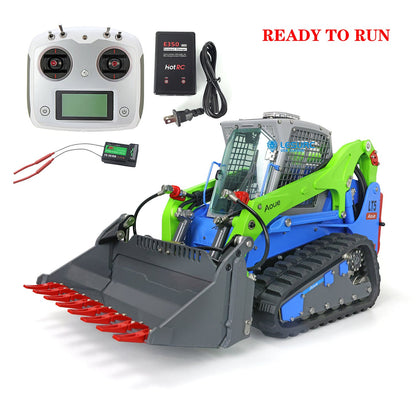 TOUCAN RC HOBBY LESU AOUE LT5 1/14 Metal RC Skid-Steer Loader B0008 with FlySky I6S Radio Controller Sound Light for Hydraulic Construction Vehicle Model Enthusiast