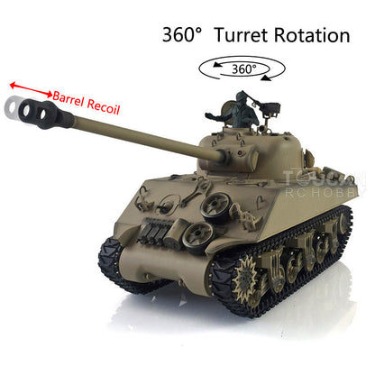 TOUCAN RC HOBBY Heng Long 1/16 TK7.0 Plastic 3898 USA M4A3 Sherman RTR RC Tank Barrel Recoil Smoke 360 Degrees Turret Infrared Combat BB Unit Sound Light