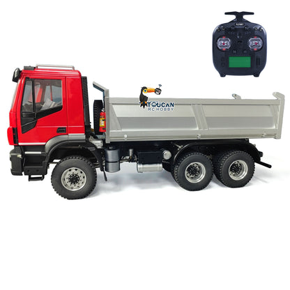 TOUCAN RC HOBBY MODO 1/14 6x6 Hydraulic RC Dump Truck Radio Controlled Tipper Dumper Car 2-speed Gearbox PNP Sound Light Painted Assembled Model