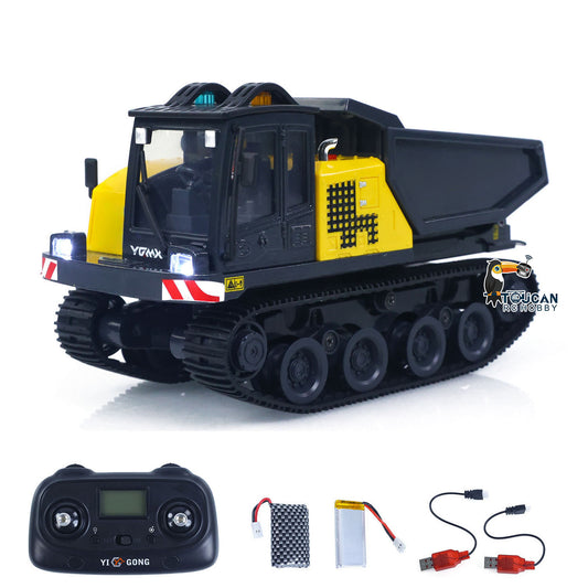 TOUCAN RC HOBBY Yi Gong Fast Free Shipping for EU 1/50 T14R Panther RTR Electric RC Crawler Dump Truck Construction Vehicle Tracked Tipper Finished Model Lights Sounds Unit
