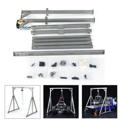 TOUCAN RC HOBBY JDModel Metal Chain Block Hoist Gantry Crane for 1/14 RC Crane Remote Control Engineering Vehicles Model
