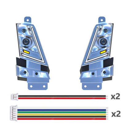 TOUCAN RC HOBBY Plastic Head Lamp Pro Flowing Water Light Front Bumper Rack for DIY 1/14 Remote Control Tractor Truck XL750 56360 56362 RC Lorry