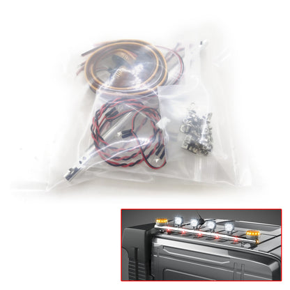 TOUCAN RC HOBBY Degree Rotating Light Led CNC Roof Lamp 4 Light Modes for 1/14 RC Tractor Truck 56360 56362 LESU Trucks