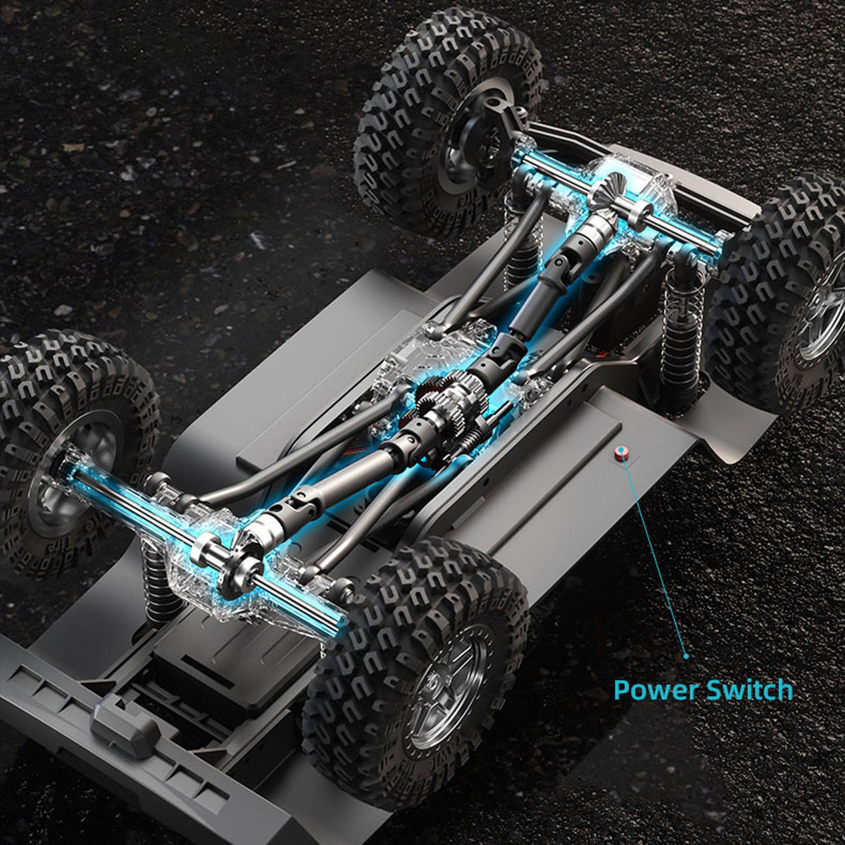 TOUCAN RC HOBBY JJRC 1:18 Rock Crawler RC C8818 Voiture télécommandée 2,4 GHz 4 roues motrices véhicule tout-terrain 2 vitesses moteur à balais batterie éclairage RTR