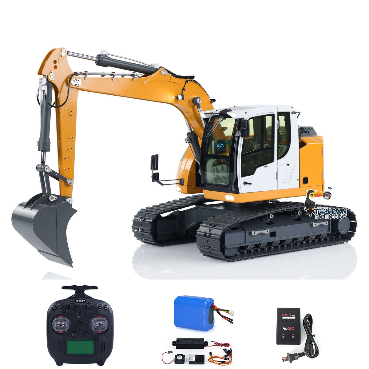 TOUCAN RC HOBBY JDModel Fast Free Shipping 1/14 RC Hydraulic Excavator R920 JDM-208 Metal Remote Control Digger Model Sound