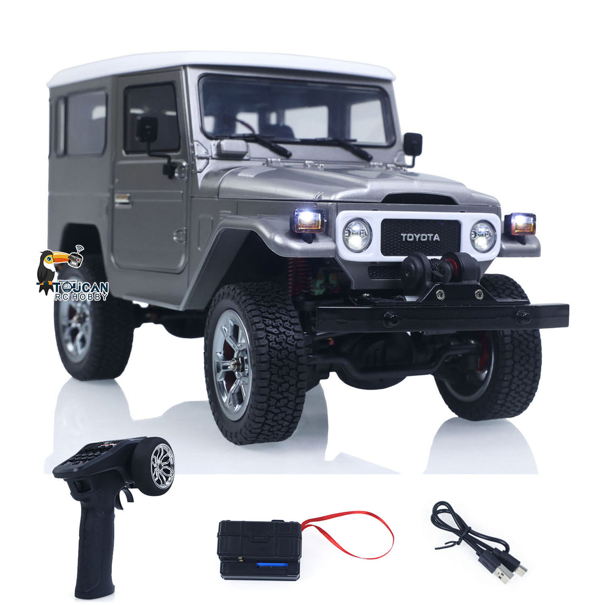 TOUCAN RC HOBBY 4x4 Heng Guan 1/16 Multi Terrain RC Off Road Vehicle Heng Guan4 211 Electric Winch Remote Control Crawler Car Dual 050 Motors 2.4GHz Radio
