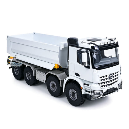 TOUCAN RC HOBBY MODO 3348 1/14 Metal 8x8 RC Hydraulic Dump Truck PNP RTR 2-Speed Gearbox Differential Locks Hobbywing Brushless Motor ESC Light Sound for Enthusiasts