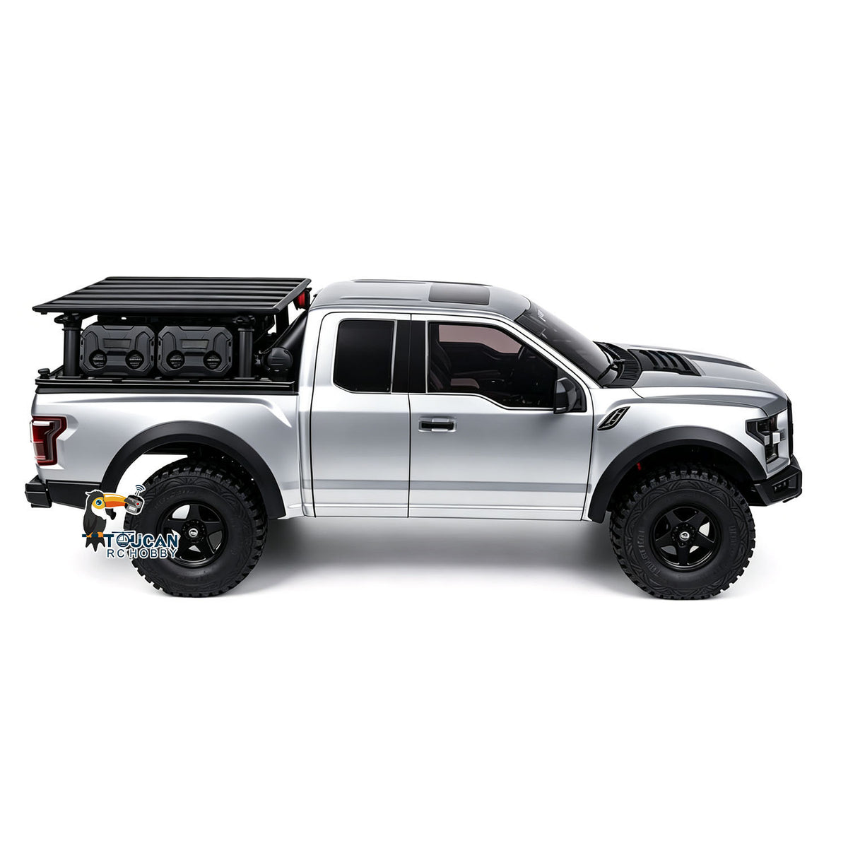 TOUCAN RC HOBBY Traction Hobby 1/8 F150 Brushless Electric Off Road Car RC Pickup Truck All Wheel Drive 2-Speed Diff Lock LED Light System Model