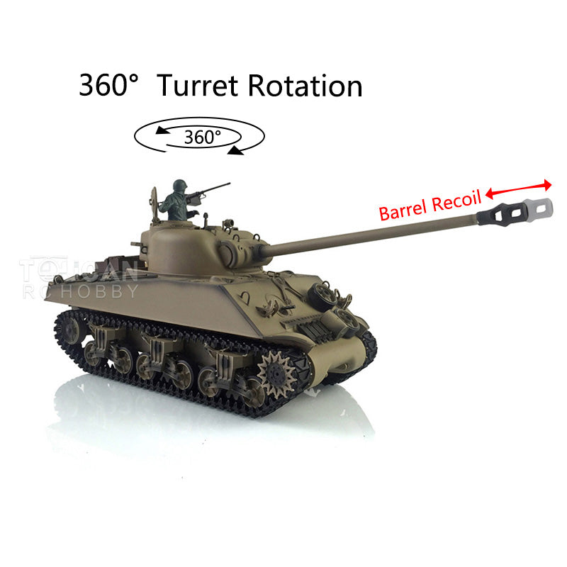 TOUCAN RC HOBBY Heng Long 1/16 TK7.0 Plastic 3898 USA M4A3 Sherman RTR RC Tank Barrel Recoil Smoke 360 Degrees Turret Infrared Combat BB Unit Sound Light