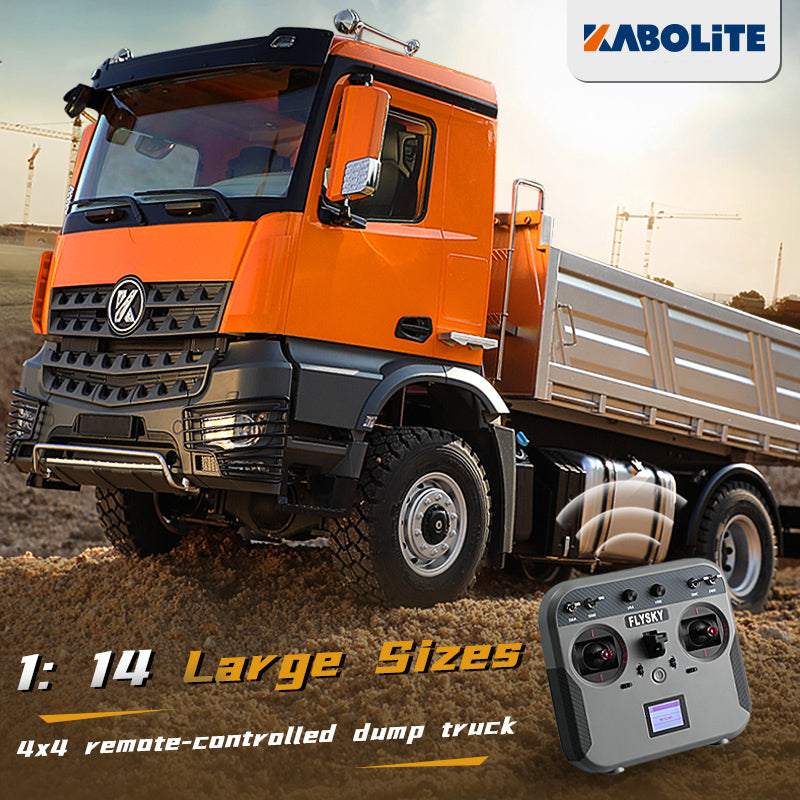 TOUCAN RC HOBBY Fast Free Shipping 1/14 Kabolite 5701 RC Dump Truck 4x4 Remote Control Dumper Car Sound Light Simulation Vehicle Hobby Model