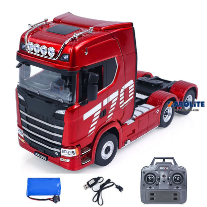 TOUCAN RC HOBBY HUINA 770S 1/18 Plastic 6x4 RC Tractor Truck 1501 PRO with 19CH 2.4G Radio Controller Light Sound for Hobbyists Outdoor Play