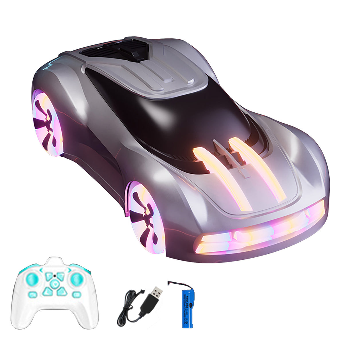 TOUCAN RC HOBBY JJRC 1:18 RC Racing Drift Car Wireless Control 4*4 New Energy Concept Car Model 360 Rotation Stunt Vehicle LED Lights Music Spray RTR
