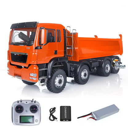 TOUCAN RC HOBBY LESU 1/14 8x8 Metal Hydraulic RC Dump Truck 20130011 RTR Tipper Model FlySky I6S Radio Controller 2 Speed Transmission Brushless Motor Sound System
