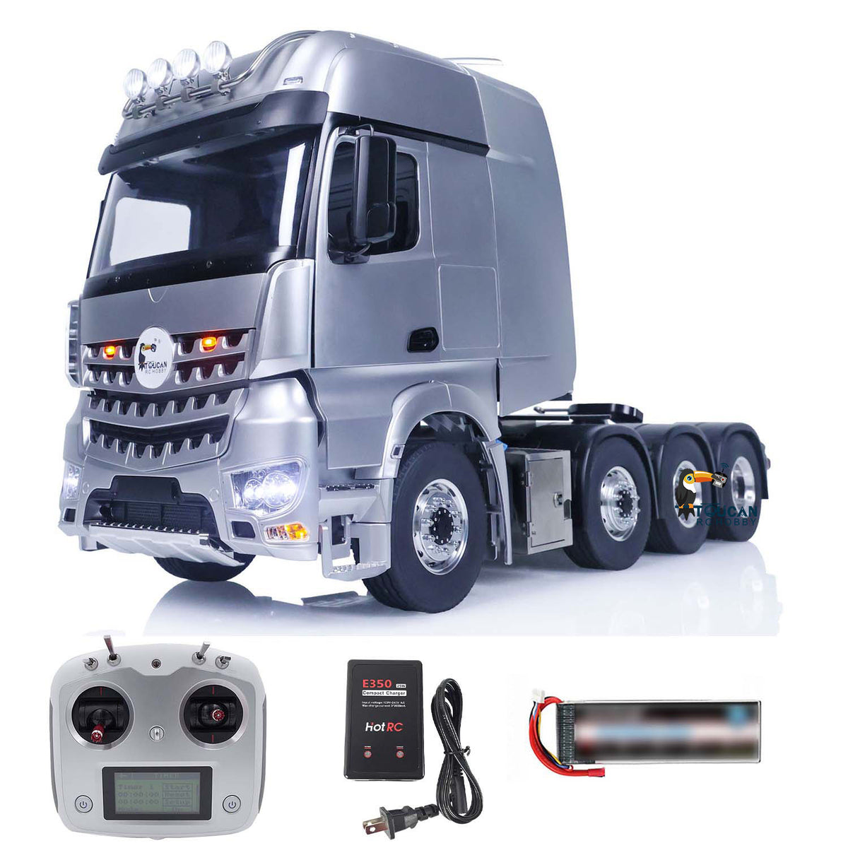 TOUCAN RC HOBBY LESU 1/14 8x8 RC Tractor Truck Metal Chassis High-Quality DIY Remote Control Car