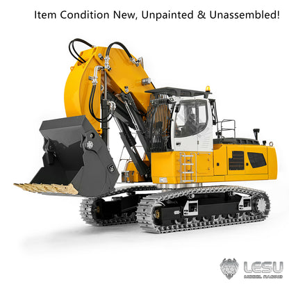 TOUCAN RC HOBBY LESU LR956 1/14 Metal RC Hydraulic Front Shovel Excavator B0031 Dual Pumps KIT Digger with 7CH Valve Light System Simulated GPS