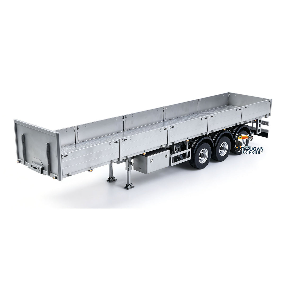 TOUCAN RC HOBBY LXY 3 Axles 1/14 Metal Semi Trailer for Remote Control Tractor Truck Lorry RC Hydraulic Dump Trucks DIY Painting Assembled Model
