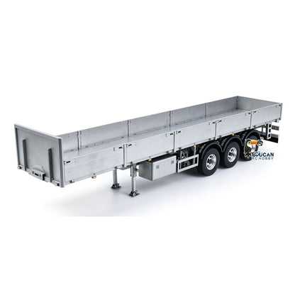 TOUCAN RC HOBBY LXY 3 Axles 1/14 Metal Semi Trailer for Remote Control Tractor Truck Lorry RC Hydraulic Dump Trucks DIY Painting Assembled Model