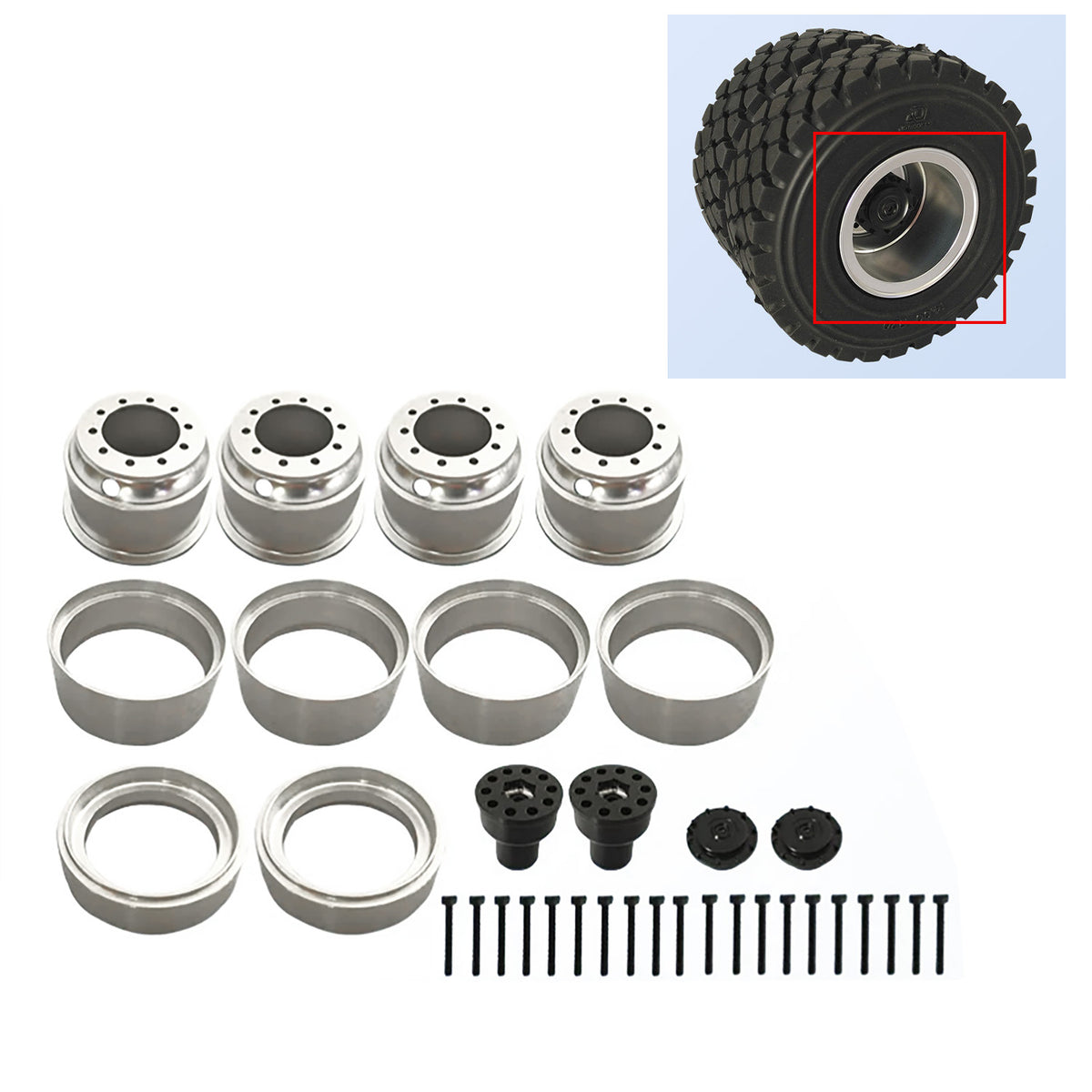 TOUCAN RC HOBBY JDModel Metal Wheel Hub Brake Drum for 1/14 JDM-81 Off-road Vehicle Tire TAMIYA RC Tractor Truck Power/Unpower Axles LESU Remote Controlled Dumper DIY Model