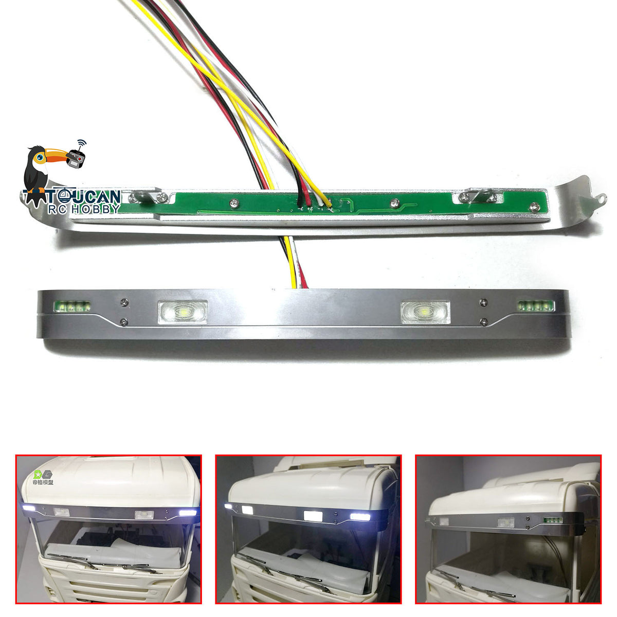 TOUCAN RC HOBBY Degree Sun Visor Lamp LED Light for 1/14 RC Tractor Radio Controlled Truck Car Hobby Model Spare Parts 620 730 470 Spare Parts