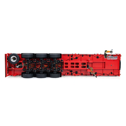 TOUCAN RC HOBBY LXY Painted 3 Axles Metal Semi Trailer W/ Support Legs Light System For 1/14 Remote Control Tractor Truck BM214 RC Forklift Model