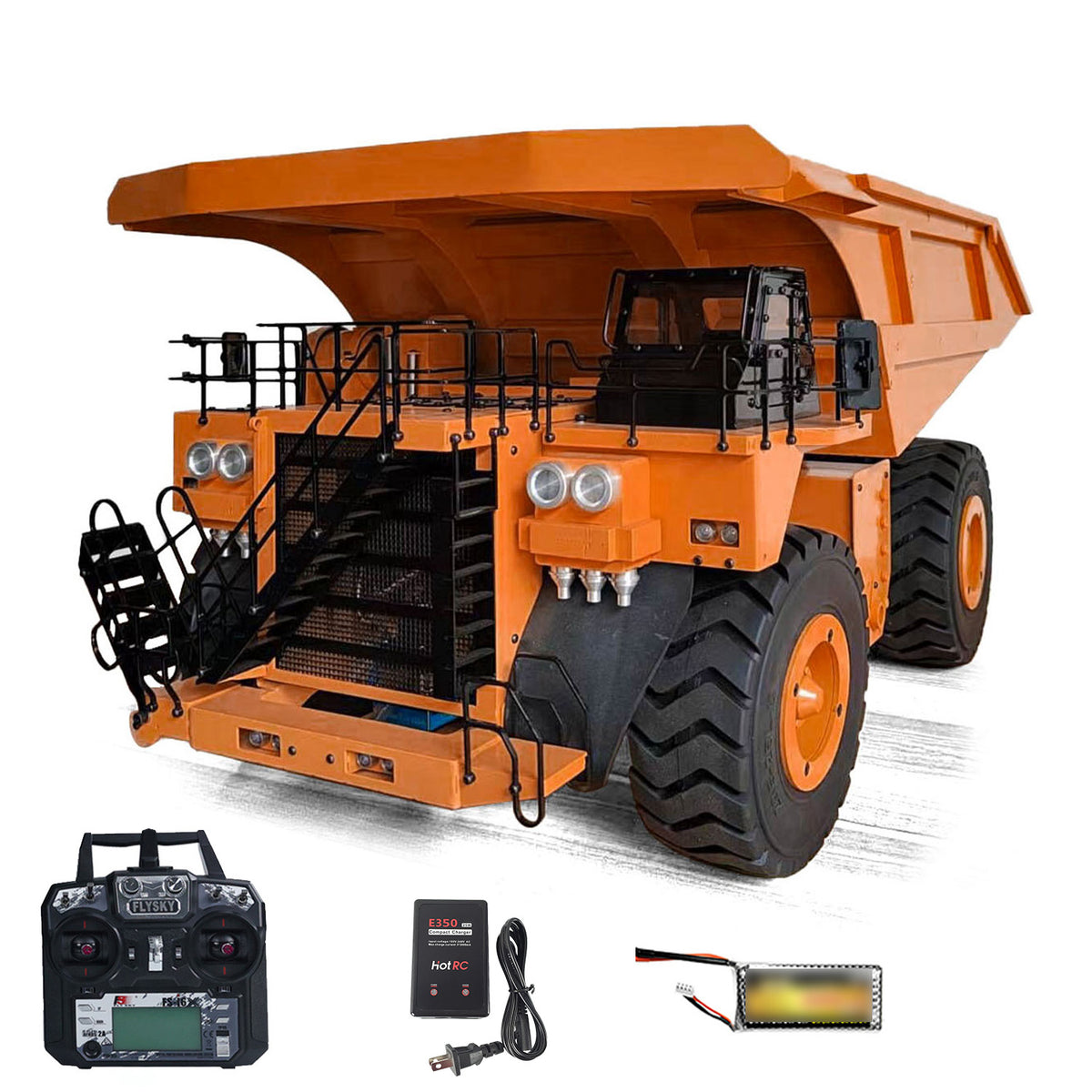 TOUCAN RC HOBBY  793D 1/20 Metal Hydraulic Dump Truck Model 2Speed Transmission 4 Wheel Spring Suspension Lights 21KG Heavyweight No Sound System
