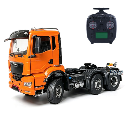 TOUCAN RC HOBBY LXY 1/14 Metal 6X6 Remote Control Tractor Truck RC Lorry Car 3Speed Gearbox Wheelhub Reduction Axle Light Sound System ST8 Radio