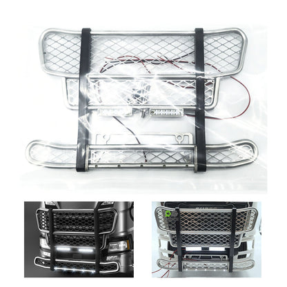 TOUCAN RC HOBBY Degree Metal Front Bumper LED Light for 1/14 56371 56368 RC Tractor Truck 770S