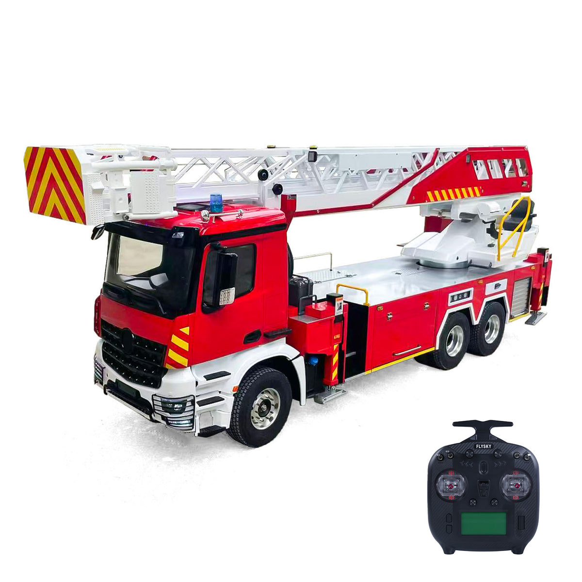 TOUCAN RC HOBBY 1/14 6x4 2Speed Gearbox Metal Chassis Remote Control Electric Lift Ladder Fire Truck RC Rescue Vehicle Model Sound System