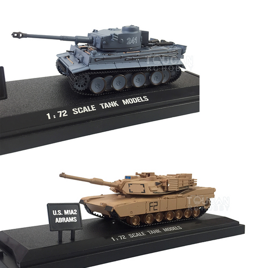 TOUCAN RC HOBBY Heng Long 1/72 Scale Germany Tiger 1 Tank 3818 U.S. Abrams M1A2 3918 Static Model Simulation Ornament Collection for Adult
