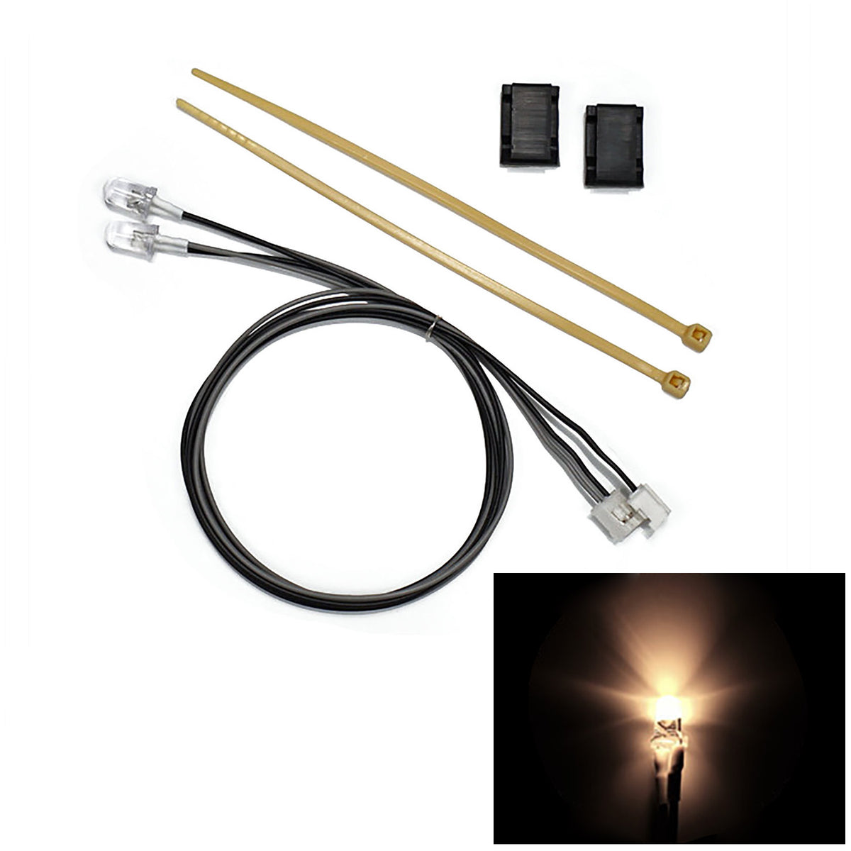 TOUCAN RC HOBBY Plastic LED Light Bead 2.3V-3V 5mm Engineering Lamp for DIY 1:14 RC Tractor Truck Model Crawler Off Road Car Parts