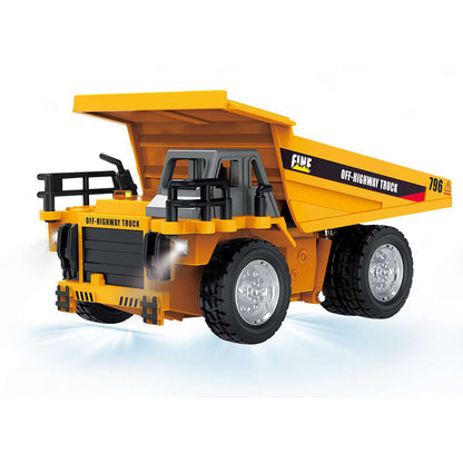 TOUCAN RC HOBBY Heng Guan4-431 1:64 Electric RC Dump Truck Ready to Run LED Light Sound Effects Remote Control Construction Vehicle Model Tipper