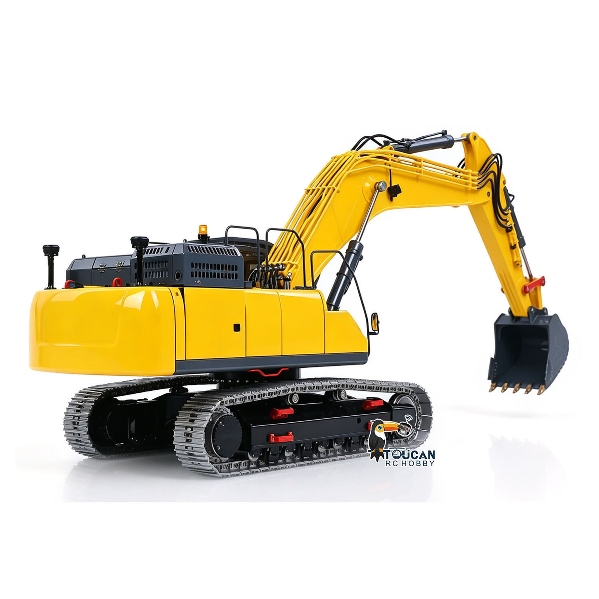 TOUCAN RC HOBBY Metal LESU 1/14 Remote Control Hydraulic Tracked Excavator SK500 RC Digger 6CH Valve 3MAP Pump Brass Relief Valve Light System