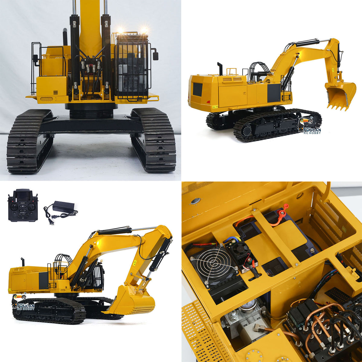 TYMX 390F 1/8 Metal RC Excavator RTR Hydraulic Heavy Digger Brushless Motors Sound Light