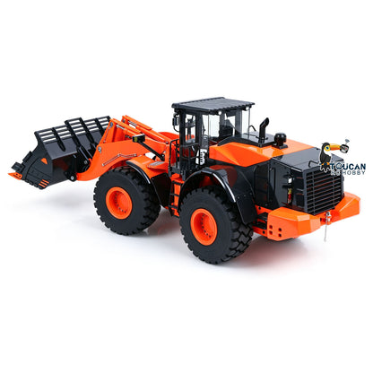 TOUCAN RC HOBBY JDModel 198 ZW370 1/14 Metal RC Hydraulic RTR Loader 2-Speed Transmission ST8 Controller Light Sound Axles Lock Brushless Motor & ESC for Model Collectors