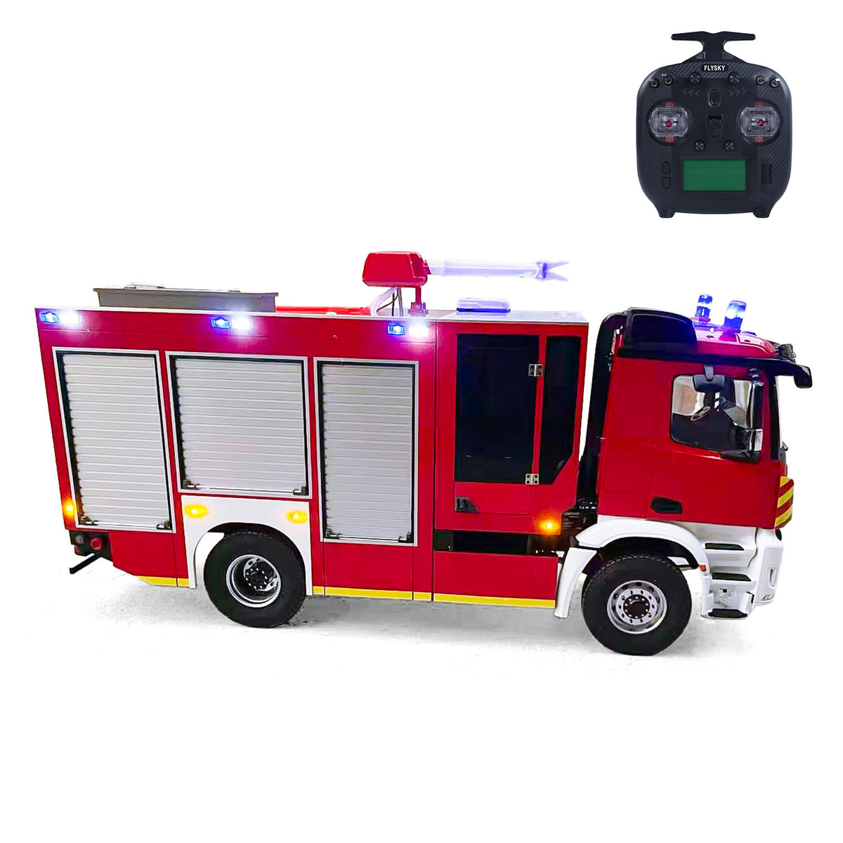 TOUCAN RC HOBBY 1/14 4*4 Remote Control Fire Fighting Truck Assembled 2Speed Gearbox Light Sound System Metal Axles Flysky ST8 Radio PNP/RTR